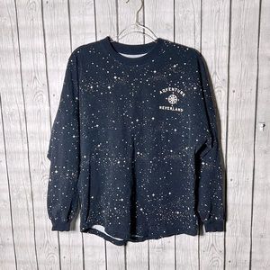 DISNEY RARE SPIRIT JERSEY SWEATSHIRT "ADVENTURE NEVERLAND" SIZE XS